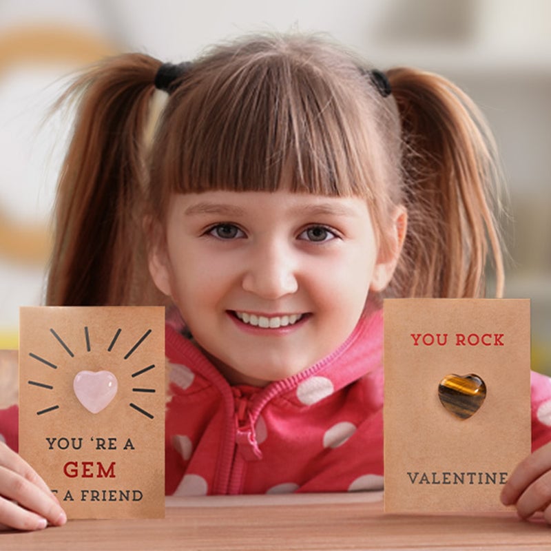 Valentines Cards with Heart-Shape Crystals