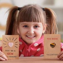 Load image into Gallery viewer, Valentines Cards with Heart-Shape Crystals