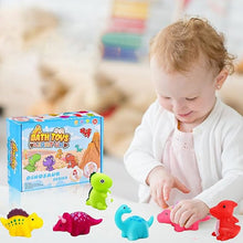 Load image into Gallery viewer, Glowing Dinosaur Shaped Bath Toy (6pcs/set with gift box Packaging)
