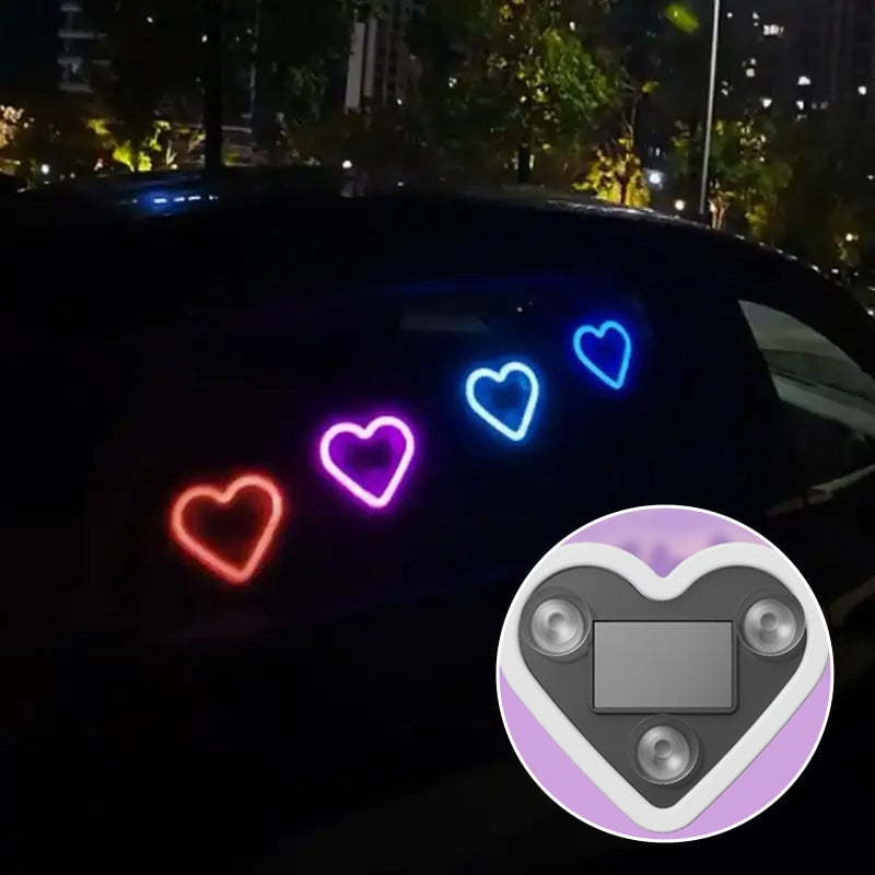 Solar Heart LED Car Ambient Light