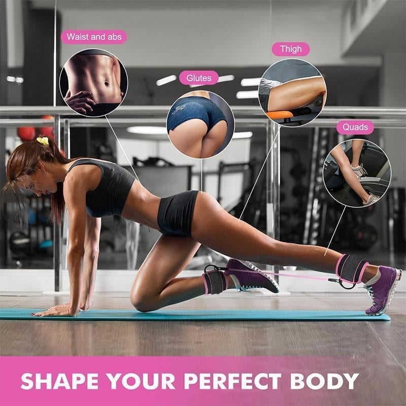 Ankle Resistance Band Set for Leg and Hip Training