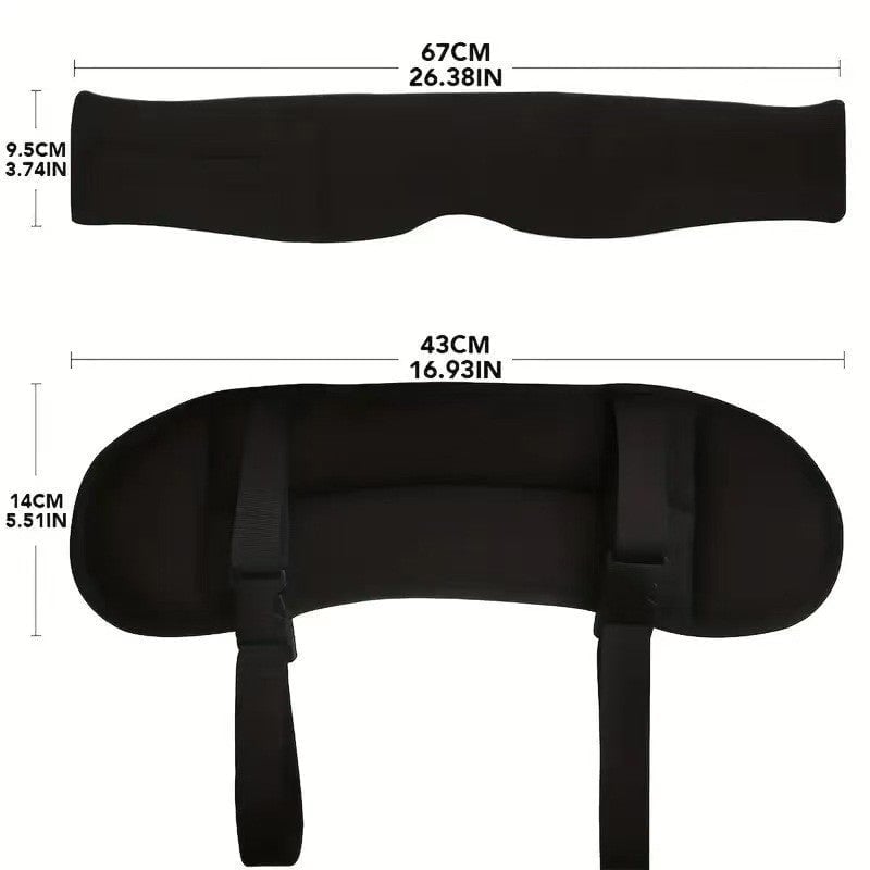 Travel Neck Pillow with Head Strap & Eye Mask