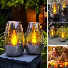 Load image into Gallery viewer, Solar LED Candle Goblet Light for Outdoor Waterproof Use