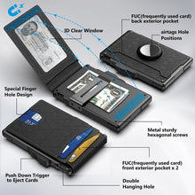 Load image into Gallery viewer, Men's Business Style Pu Leather Card Slots for AirTag