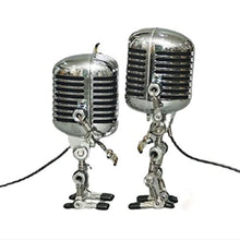 Load image into Gallery viewer, Vintage Metal Microphone Robot Desk Lamp