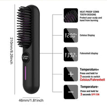 Load image into Gallery viewer, Portable Cordless Straightener Brush
