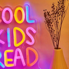 Load image into Gallery viewer, Cool Kids Read Books Neon Sign