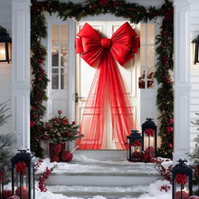 Load image into Gallery viewer, Christmas Door Bow Ribbon Decoration