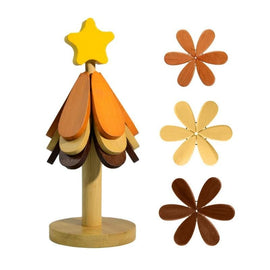 Wooden Leaves Design Coaster