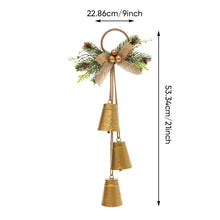 Load image into Gallery viewer, Metal Bells &amp; Mini Wreath Door Hangers