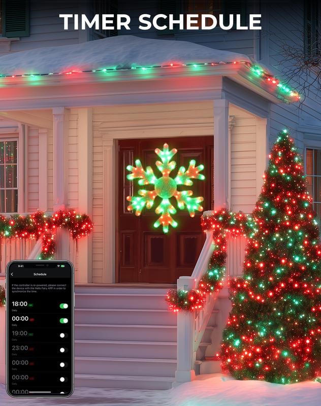 Sakerplus® Smart Led Snowflake Christmas Lights