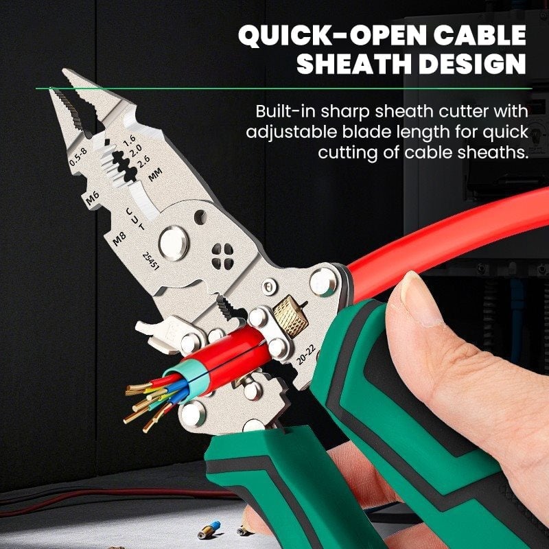 16-in-1 Folding Electric Tester Wire Stripper