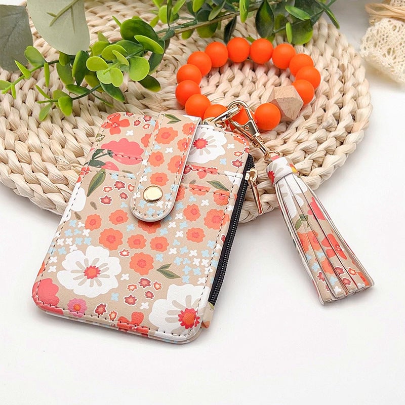 Stylish Card Holder With Silicone Bead Bracelet