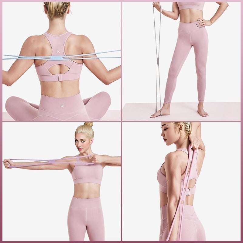 8-Shaped Silicone Resistance Band with Massage Grip