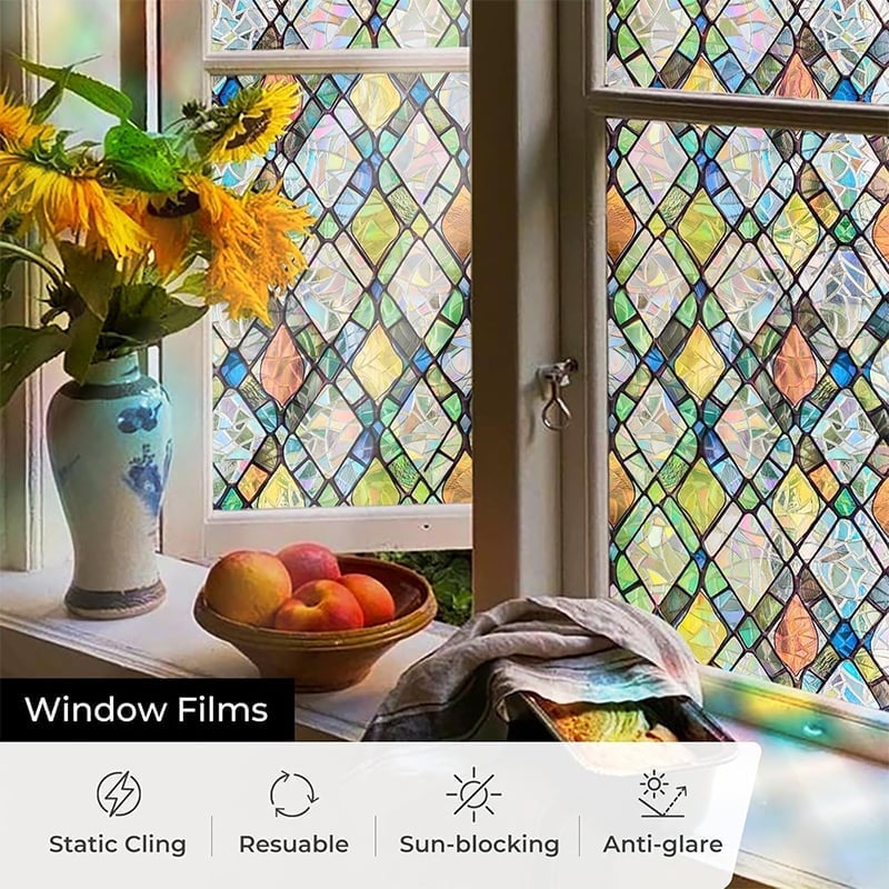 Holographic PVC Window Privacy Film