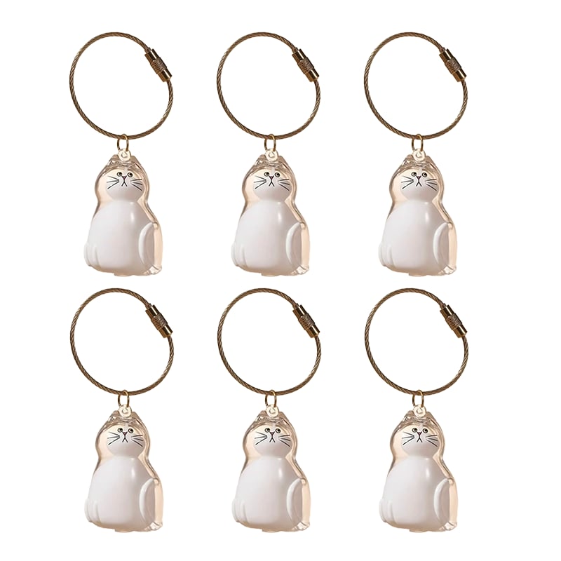 Cat Fur Keepsake Keychain – Transparent Memory Pendant for Pet Hair Storage
