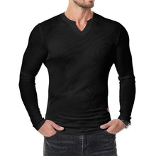 Load image into Gallery viewer, Men's Slim Fit V-Neck Longline Muscle Shirt