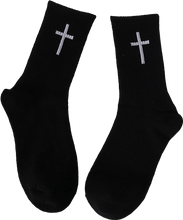 Load image into Gallery viewer, Cross Black And White Socks