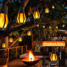 Load image into Gallery viewer, Solar Flickering Flame String Lights