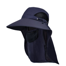 Load image into Gallery viewer, Men's Wide Brim Sun Hat with Removable Face Mask