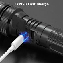 Load image into Gallery viewer, Waterproof Rechargeable Digital Display 2-in-1 Strong Light Flashlight