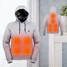 Load image into Gallery viewer, USB power heated hooded sweatshirt