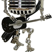 Load image into Gallery viewer, Vintage Metal Microphone Robot Desk Lamp