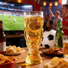 Load image into Gallery viewer, Soccer Trophy Style Beer Glass
