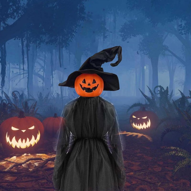 Light-Up Halloween Witches & Pumpkin Decor