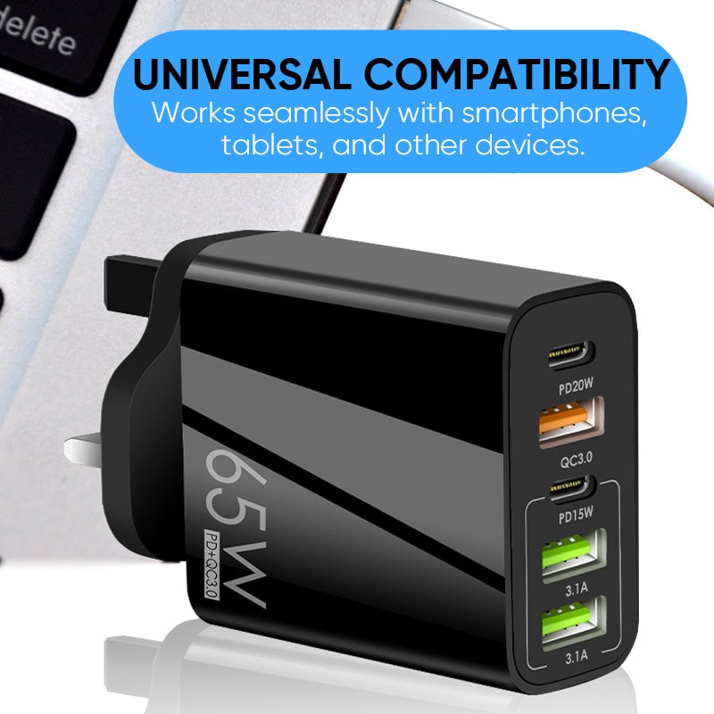 【Sale】Multi Port Adaptor 65W Fast Charger - US Standard