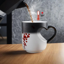 Load image into Gallery viewer, Heart-shaped Color-changing Ceramic Mug