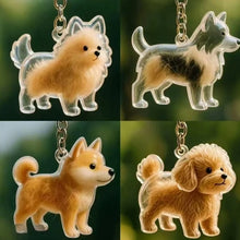 Load image into Gallery viewer, A cute puppy-shaped fur storage keychain