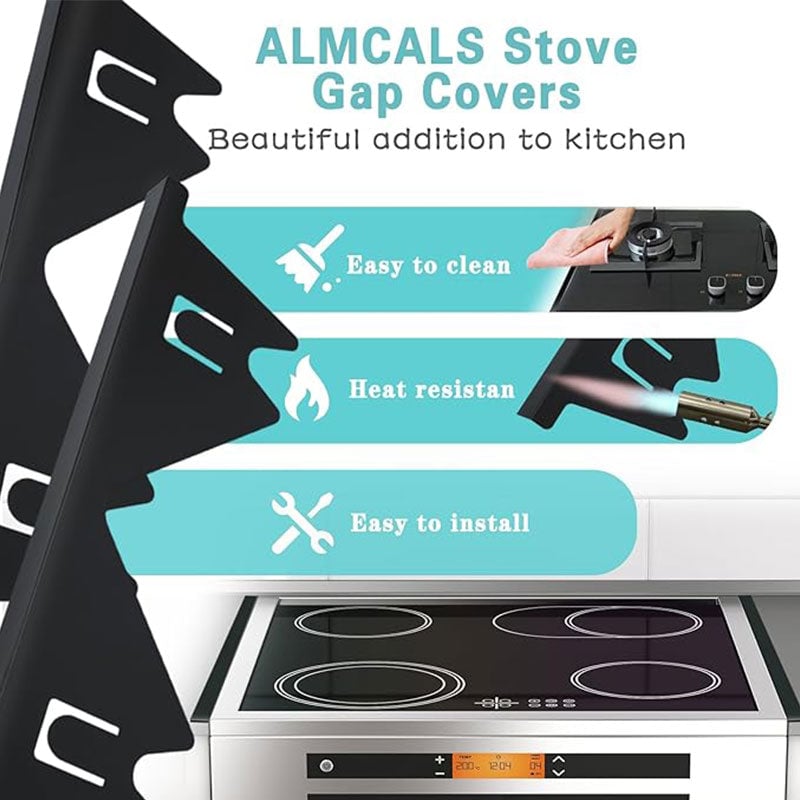 Retractable Stainless Steel Stove Gap Covers 1 Pack(2pcs)