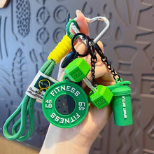 Load image into Gallery viewer, Creative Mini Gym Barbell Plate Keychain