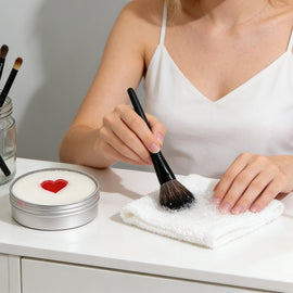 Silicone Makeup Brush Cleaning Pad with Soap