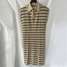 Load image into Gallery viewer, Striped Collared Short Sleeve Dress