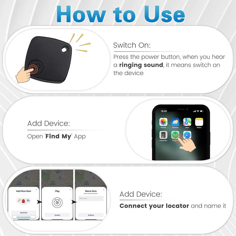 Smart Anti-lost Alarm Bluetooth Tracker for Key, Wallet, etc.