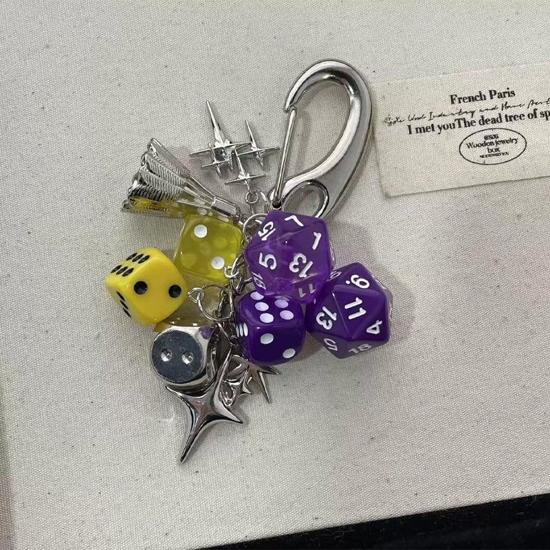 Creative dice keychain
