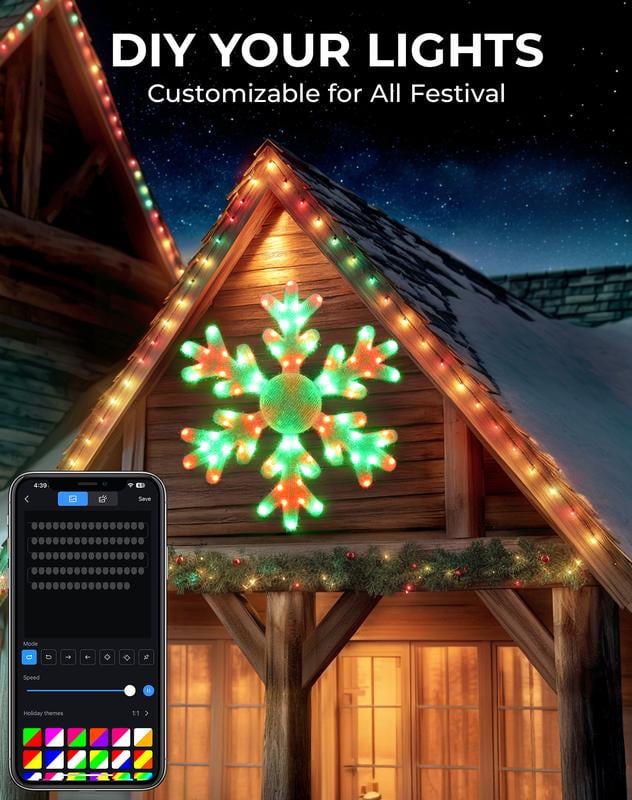 Sakerplus® Smart Led Snowflake Christmas Lights