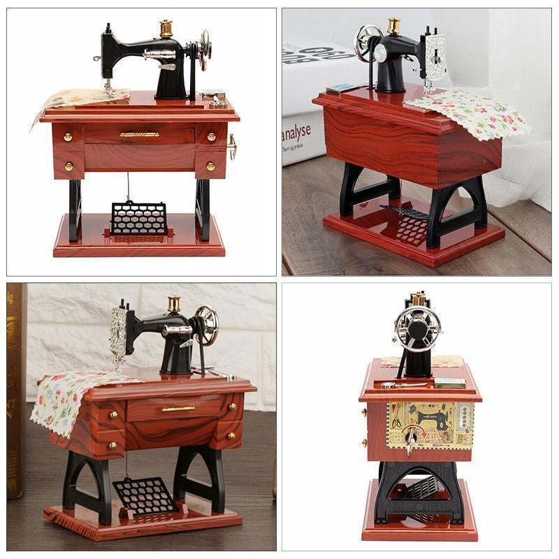 Vintage Sewing Machine Design Music Box