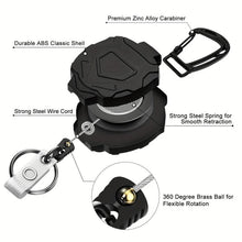 Load image into Gallery viewer, Retractable Badge Holder with Carabiner Clip