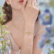 Load image into Gallery viewer, Rhinestone Cross Charm Bracelet