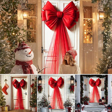 Load image into Gallery viewer, Christmas Door Bow Ribbon Decoration
