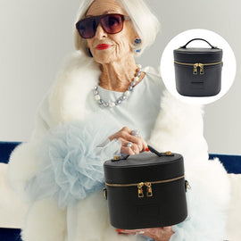 Travel Make up Case with Compartments and Handle