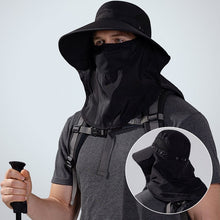 Load image into Gallery viewer, Men's Wide Brim Sun Hat with Removable Face Mask