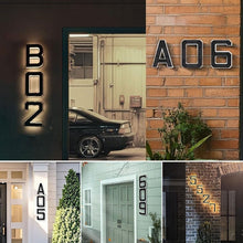 Load image into Gallery viewer, Solar-Powered Outdoor House Number Light