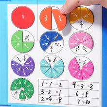 Load image into Gallery viewer, Montessori Magnetic Book Fraction Puzzle For Children