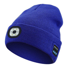 Load image into Gallery viewer, Bluetooth Beanie with LED Light &amp; Removable Speakers