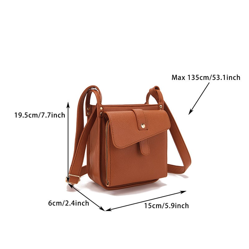 Leather Shoulder Bag With A Unique Design