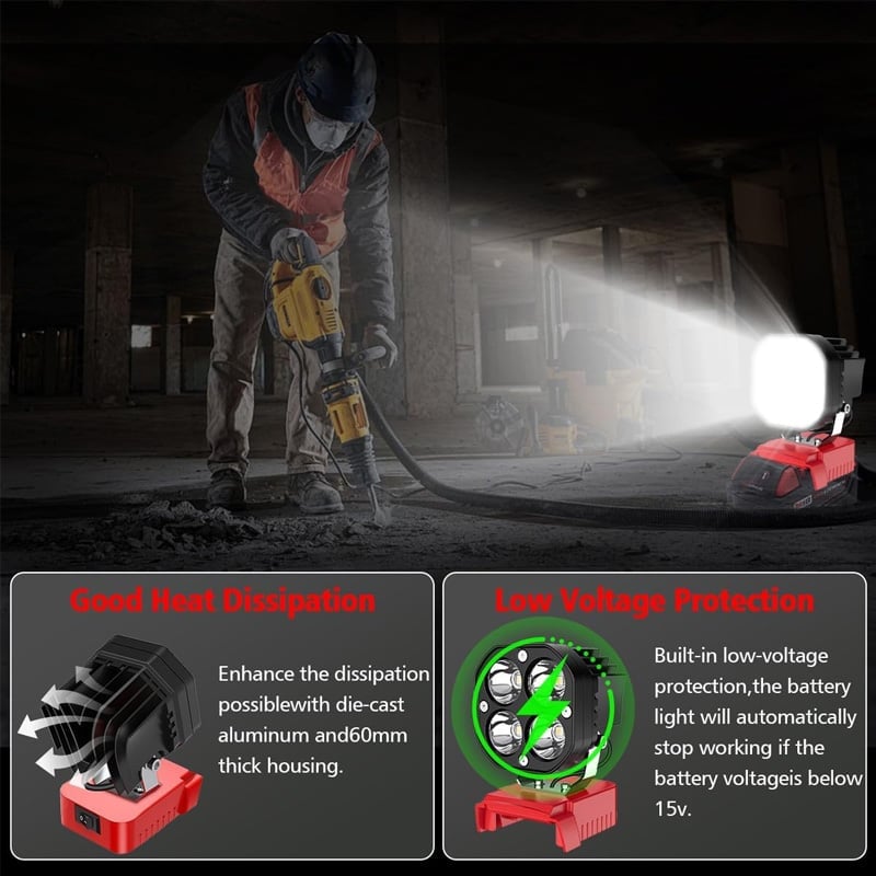 💡 Portable LED Work Light for 18V Battery